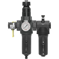 Filtre + r&eacute;gulateur + lubrificateur &agrave; drain manuel avec bol standard et manom&egrave;tre Modulair 400, 3/4" NPT - Topring 50.653A