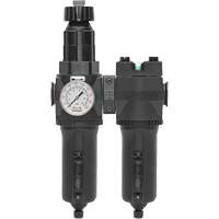 Manual Drain Filter, Regulator & Coalescing Filter with Metal Bowl Modulair 400, 1/4" NPT, 200 psi, 9.1 fl. oz. Capacity - Topring 50.677A
