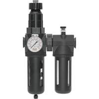 Filtre/d&eacute;tendeur & lubrificateur Modulair 400 avec jauge, bol standard & drain manuel, 3/4" NPTF - Topring 50.650A