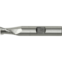 Weldon Shank End Mill, 9/16" Dia., 2 Flutes, High Speed Steel - Clarkson Osborn EM50136