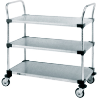 Standard-Duty Utility Carts, 2 Tiers, 24" W x 39" H x 24" D, 500 lbs. Capacity - Metropolitan Wire MW103