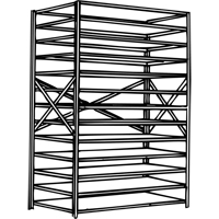 &eacute;l&eacute;ment de rayonnage Interlok, Acier, Sans boulons, De base, 36" la x 76" h x 18" p - Metalware 