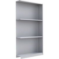 &eacute;l&eacute;ment de rayonnage Interlok, Acier, Sans boulons, Ajout, 48" la x 88" h x 18" p - Metalware 