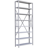 Interlok Shelving Unit, Steel, Boltless, Starter, 36" W x 88" H x 12" D - Metalware 