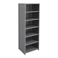 &eacute;l&eacute;ment de rayonnage Interlok, Acier, Sans boulons, De base, 36" la x 100" h x 24" p - Metalware 