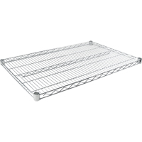Tablette en treillis chromat&eacute; &agrave; usage standard, 36" la x 18" p, Capacit&eacute; de 500 lb - KLETON 
