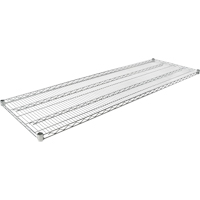 Tablette en treillis chromat&eacute; &agrave; usage standard, 72" la x 24" p, Capacit&eacute; de 400 lb - KLETON 
