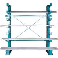 Rayonnage en porte-&agrave;-faux &agrave; barres - Charge normale, Double, Bras de 14", 36" la x 84" h - Centennial CBR-DSA-8436-1414
