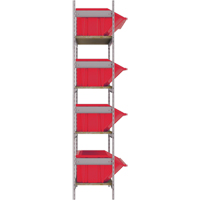 Wide Span Shelving with Jumbo Plastic Bins, Steel, Boltless, Starter, 66" W x 72" H x 18" D - KLETON 