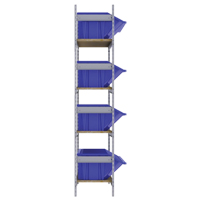 &eacute;tag&egrave;res larges avec bacs g&eacute;ants en plastique, Acier, Sans boulons, De base, 66" la x 72" h x 18" p - KLETON 