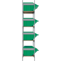 &eacute;tag&egrave;res larges avec bacs g&eacute;ants en plastique, Acier, Sans boulons, De base, 66" la x 72" h x 18" p - KLETON 
