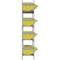 &eacute;tag&egrave;res larges avec bacs g&eacute;ants en plastique, Acier, Sans boulons, De base, 66" la x 72" h x 18" p - KLETON 