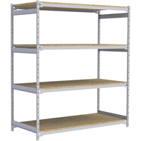 Wide Span Record Storage Shelving, Steel, 4 Shelves, 72" W x 32" D x 84" H - Metalware 