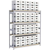 &eacute;tag&egrave;re-classeur de grande largeur, Acier, 4 Tablettes, 72" la x 18" p x 84" h - Metalware 