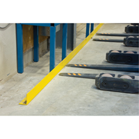 Floor Angle Guard Rails, Steel, 120" L x 5" H, Yellow - KLETON 