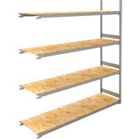 Wide Span Record Storage Shelving, Steel, 4 Shelves, 72" W x 18" D x 84" H, Add-On Kit - Metalware 