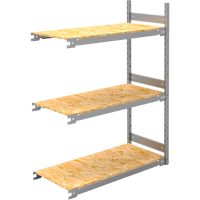 Wide Span Record Storage Shelving, Steel, 3 Shelves, 42" W x 18" D x 60" H, Add-On Kit - Metalware 