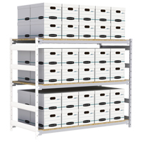 &eacute;tag&egrave;re-classeur de grande largeur, Acier, 3 Tablettes, 72" la x 32" p x 60" h, Ensemble Ajout - Metalware 