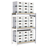 &eacute;tag&egrave;re-classeur de grande largeur, Acier, 3 Tablettes, 42" la x 18" p x 60" h, Ensemble Ajout - Metalware 