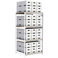 &eacute;tag&egrave;re-classeur de grande largeur, Acier, 4 Tablettes, 42" la x 32" p x 84" h, Ensemble Ajout - Metalware 