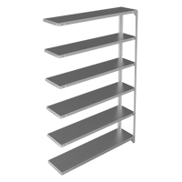 &eacute;l&eacute;ment de rayonnage, Acier galvanis&eacute;, Montant &agrave; fente, Ajout, 48" la x 72" h x 12" p - Metalware 