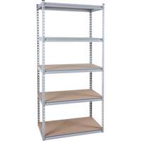 Rayonnage robuste, Acier, Sans boulons, De base, 36" la x 72" h x 18" p - KLETON 