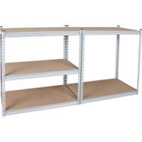 Rayonnage robuste, Acier, Sans boulons, De base, 36" la x 72" h x 18" p - KLETON 