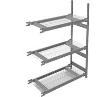 &eacute;tag&egrave;re de grande largeur, Acier, Sans boulons, Ajout, 42" la x 60" h x 18" p - Metalware 