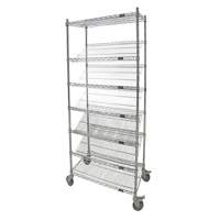 Chariot &agrave; tablettes inclin&eacute;es, Tiers 7, 24" la x 80" h x 48" p - KLETON 