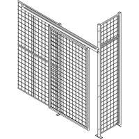 Heavy-Duty Wire Mesh Partition Sliding Door, 4' W x 8' H - KLETON 