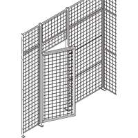 Heavy-Duty Wire Mesh Partition Swing Door, 4' W x 7' H - KLETON 