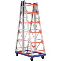 Portable Double Sided Reel Rack, Starter, 40" W x 72-1/2" D x 134-2/5" H - Vestil RERC-CT-3610