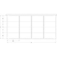 Cabinet d'entreposage &agrave; tiroirs int&eacute;gr&eacute; Interlok - Metalware 