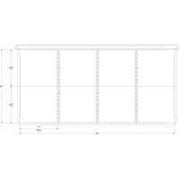Cabinet d'entreposage &agrave; tiroirs int&eacute;gr&eacute; Interlok - Metalware 