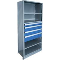 Cabinet d'entreposage &agrave; tiroirs int&eacute;gr&eacute; Interlok - Metalware 