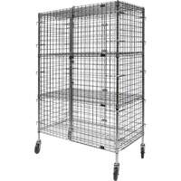 Chariot de s&eacute;curit&eacute;, Chrom&eacute;, 48" x 69" x 24", Capacit&eacute; 500 lb - KLETON 