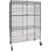 Chariot de s&eacute;curit&eacute;, Chrom&eacute;, 48" x 69" x 24", Capacit&eacute; 500 lb - KLETON 