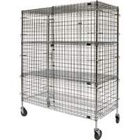 Chariot de s&eacute;curit&eacute;, Chrom&eacute;, 60" x 69" x 24", Capacit&eacute; 500 lb - KLETON 