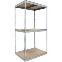 Rayonnage robuste, Acier, Sans boulons, De base, 48" la x 84" h x 36" p - KLETON 