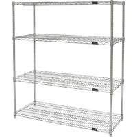 &eacute;tag&egrave;res robustes en treillis chromat&eacute;, Tiers 4, 36" la x 54" h x 24" p - KLETON 