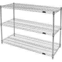 &eacute;tag&egrave;res robustes en treillis chromat&eacute;, Tiers 3, 36" la x 33" h x 24" p - KLETON 