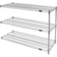 &eacute;tag&egrave;res robustes en treillis chromat&eacute;, Ensemble Ajout, Tiers 3, 36" la x 33" h x 24" p - KLETON 