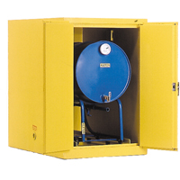 Drum Safety Cabinets, 400 lbs. Cap., Yellow - Herbert Williams 1928