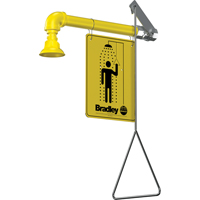 Horizontal Supply Emergency Shower Stations, Wall-Mount - Bradley S19-120