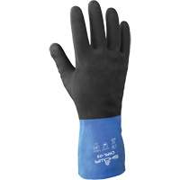 Gants Chem Master, Taille Grand/9, 13" lo, N&eacute;opr&egrave;ne/Latex de caoutchouc, Doublure en Ouat&eacute;e, 26 mils - Showa CHML-09