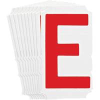 Quick-Align&reg; Individual Gothic Number and Letter Labels, E, 4" H, Red - Brady 5160P-E