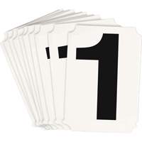 Quick-Align&reg; Individual Number and Letter Labels, 1, 3" H, Black - Brady 8215P-1