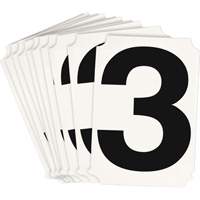 &eacute;tiquettes de lettres et chiffres individuels Quick-Align, 3, 3" h, Noir - Brady 8215P-3