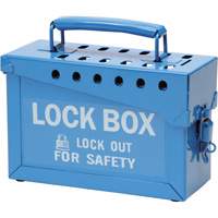 Coffret de s&eacute;curit&eacute; portatif en m&eacute;tal, Bleu - Brady 45190