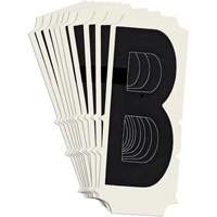 Condensed Quick-Align&reg; Individual Gothic Number and Letter Labels, B, 2" H, Black - Brady 6450P-B